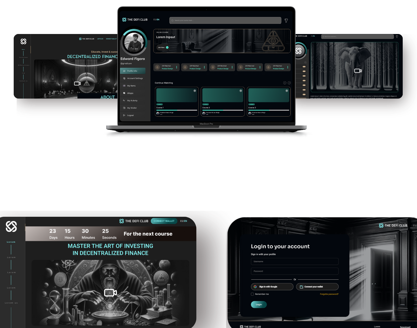 The DeFi Club UI design
